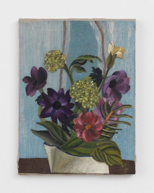 Alessandro Teoldi
Anemoni a Milano, 2025
Oil, charcoal, pastels, chalk, fabric and linen collage mounted on linen
16 x 12 inches
40.6 x 30.5 cm