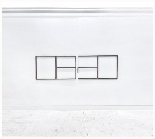 Anneke Eussen
The square work, 2022
Two metal window frames
33.46 x 114.96 x 1.57 inches
85 x 292 x 4 cm