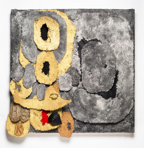 Kianja Strobert
Charmer, 2016
Metal lathe, wire, paper mâché, enamel, graphite, acrylic, wood, felt, metal screen, nails
49.5 x 49.5 x 5.5 inches
125.7 x 125.7 x 14 cm