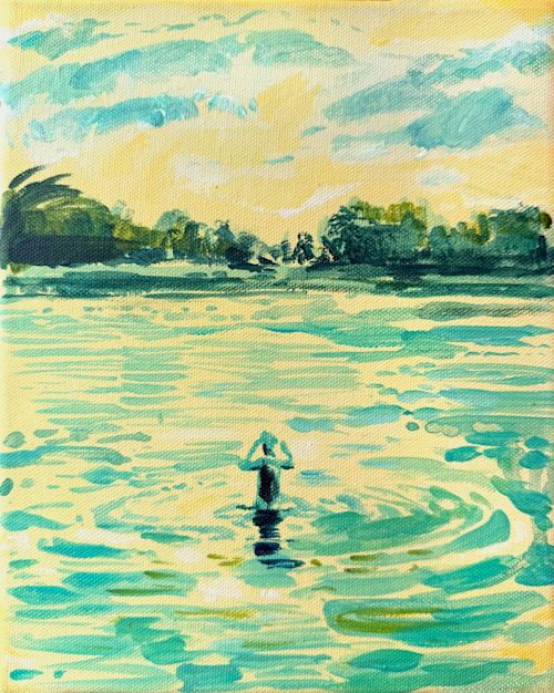 Adi Oren
Lake Swim, 2025
Acrylic on canvas
10 x 8 inches 
25.4 x 20.3 cm