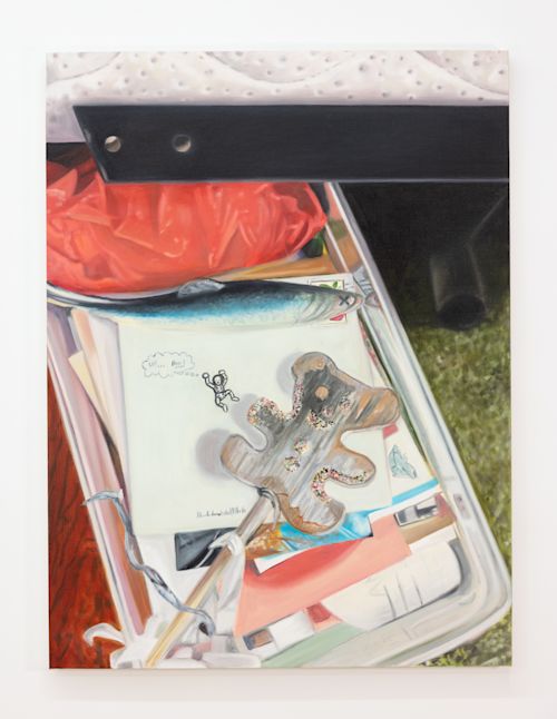 Cait Porter
Box Of Letters, 2026
Oil on linen
40 x 30 inches
101.6 x 76.2 cm