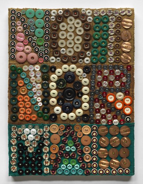 Jeff Perrone
Not Normal, 2010
Mud cloth, buttons, and thread on canvas
16 x 12 inches
40.6 x 30.5 cm