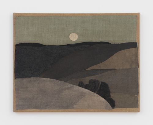 Alessandro Teoldi
Chiaro di luna, 2024
Oil, charcoal, ink, graphite, chalk, fabric and linen collage mounted on linen
22 x 28 inches
55.9 x 71.1 cm