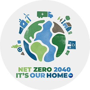 製品ライフサイクルの各段階を表すアイコンで囲まれた地球の画像。