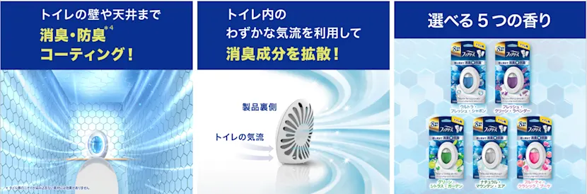 「ファブリーズトイレ用　抗菌」シリーズがリニューアル!