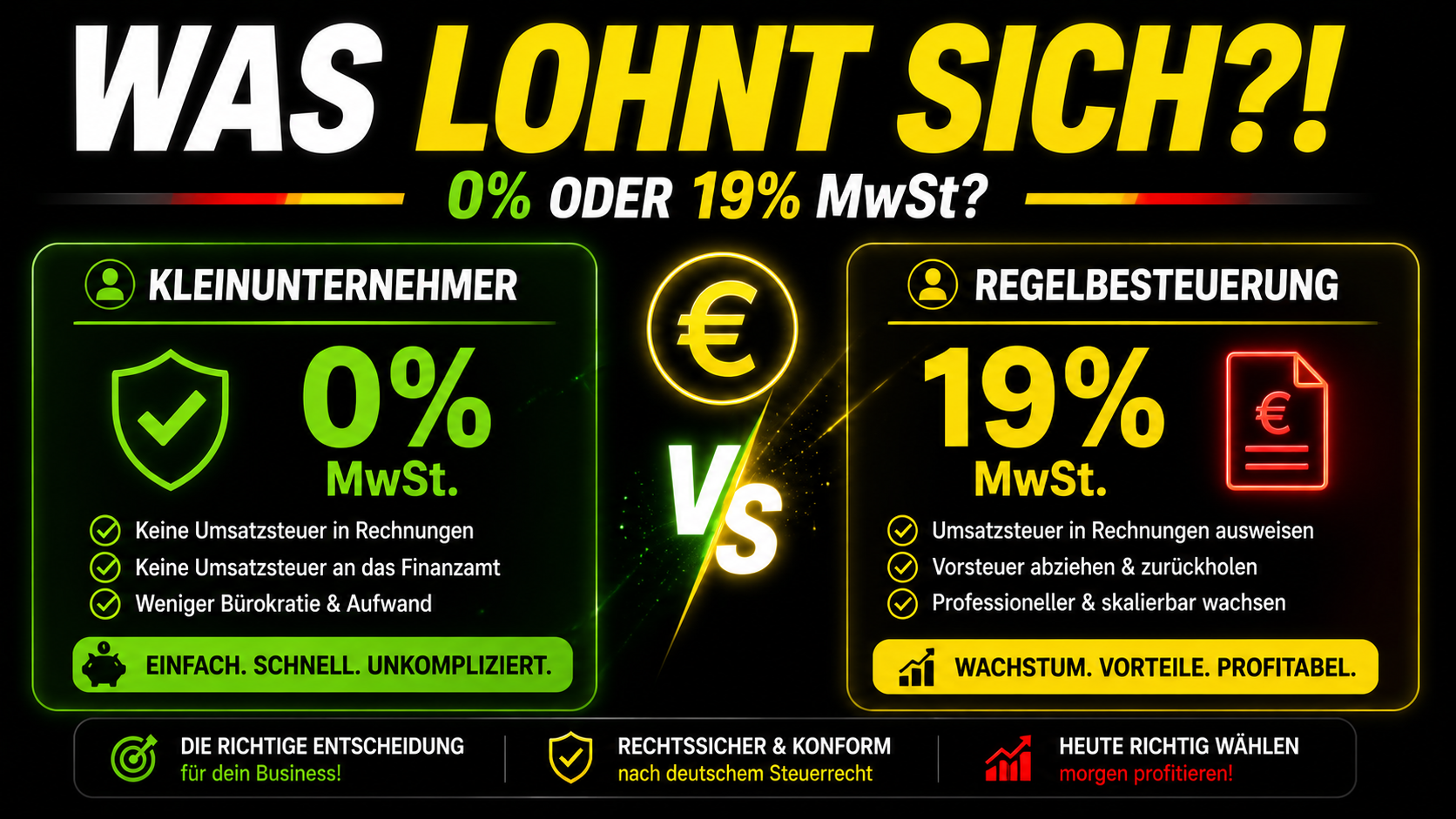 Kleinunternehmer oder Regelbesteuerung: Was lohnt sich in Deutschland?