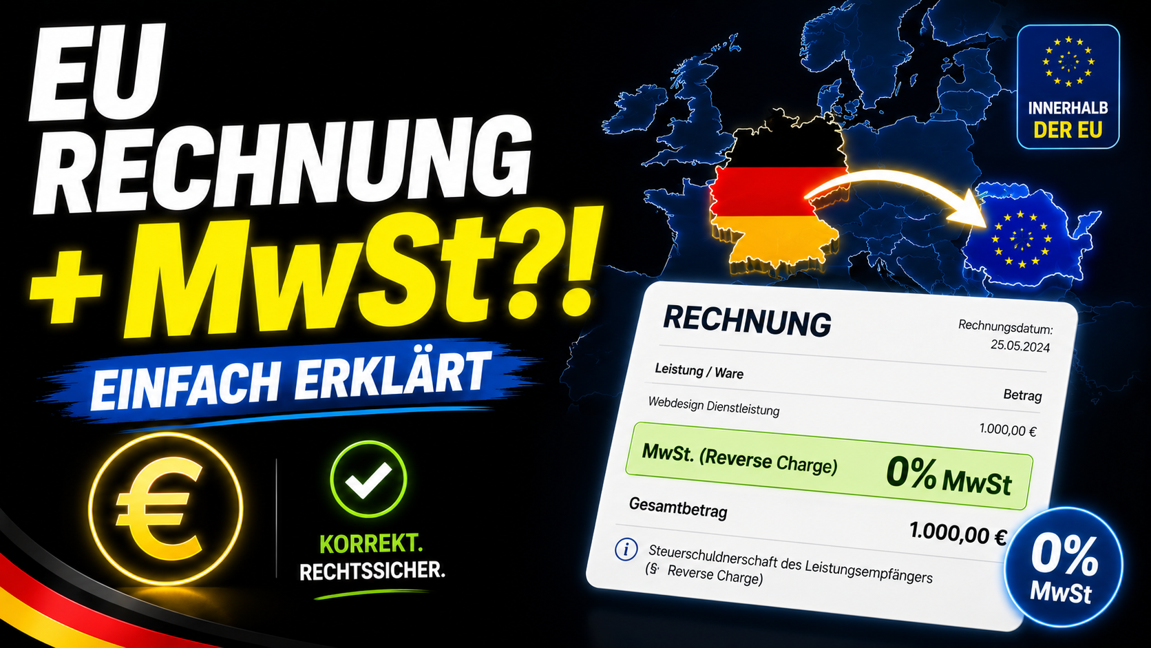 Rechnung an EU Kunden schreiben: Umsatzsteuer einfach erklärt