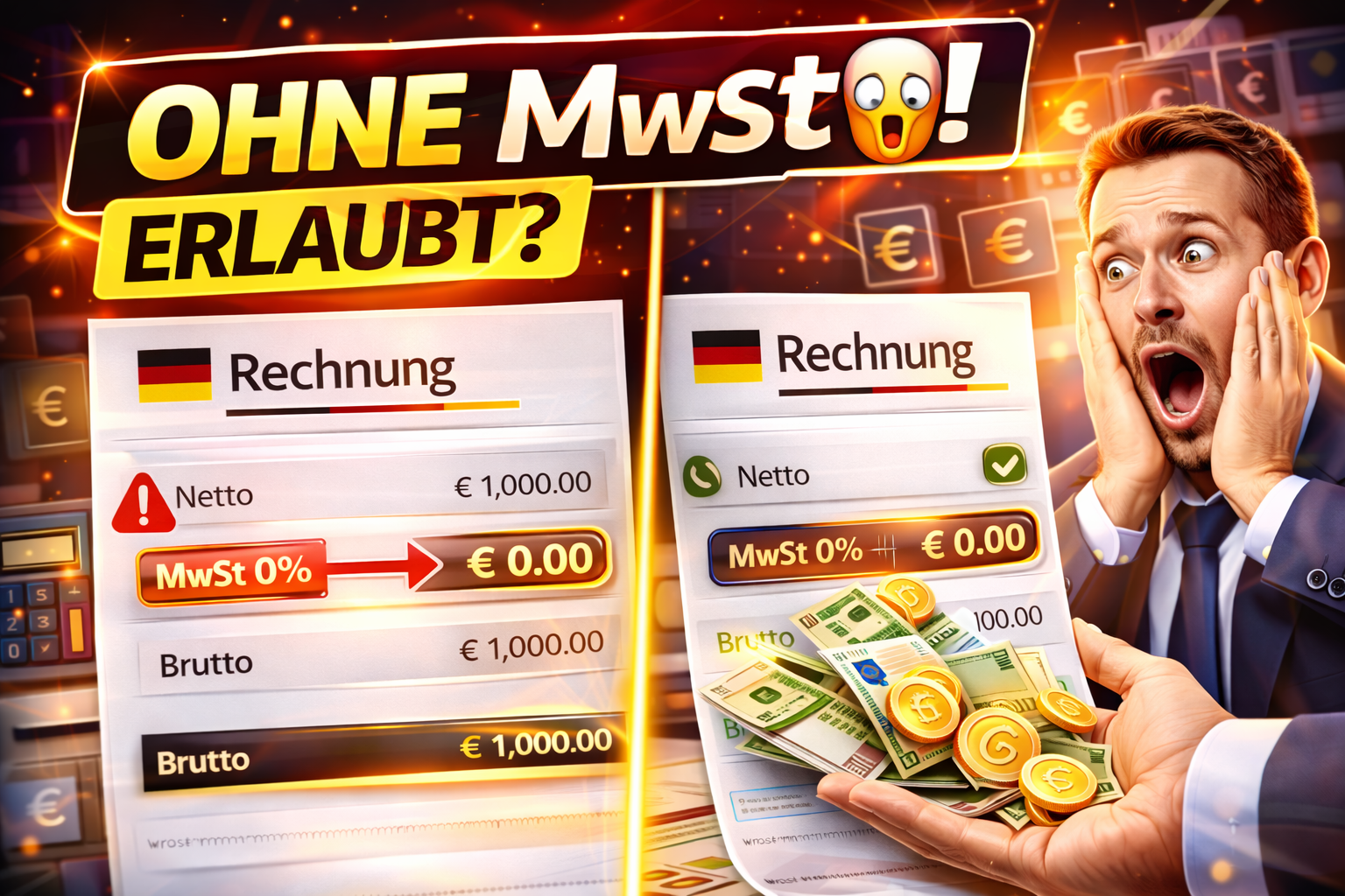 Rechnung ohne MwSt: Ist das erlaubt? (Deutschland 2026)