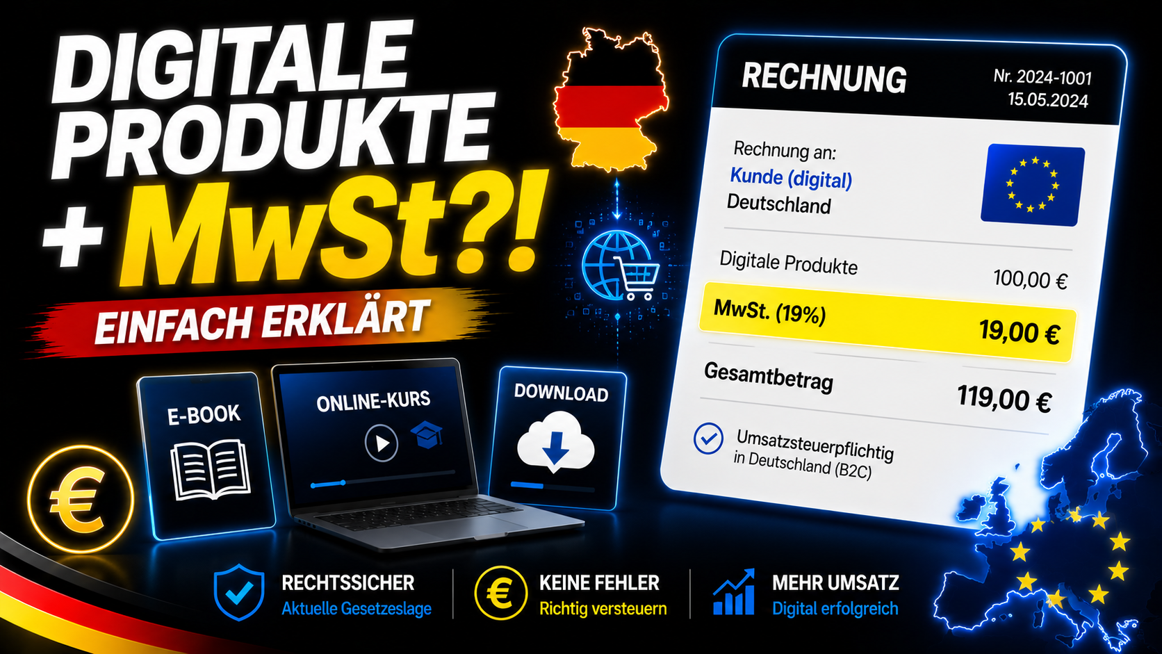 Digitale Produkte und Umsatzsteuer in Deutschland einfach erklärt