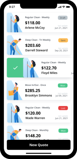 Booking Bucket is a mobile app for house cleaning businesses