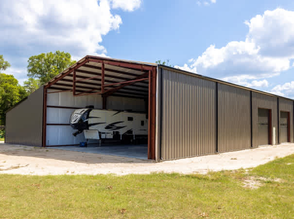 Red Iron Steel Buildings Engineered for Strength & Precision