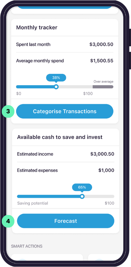 Raiz app My Finance screen