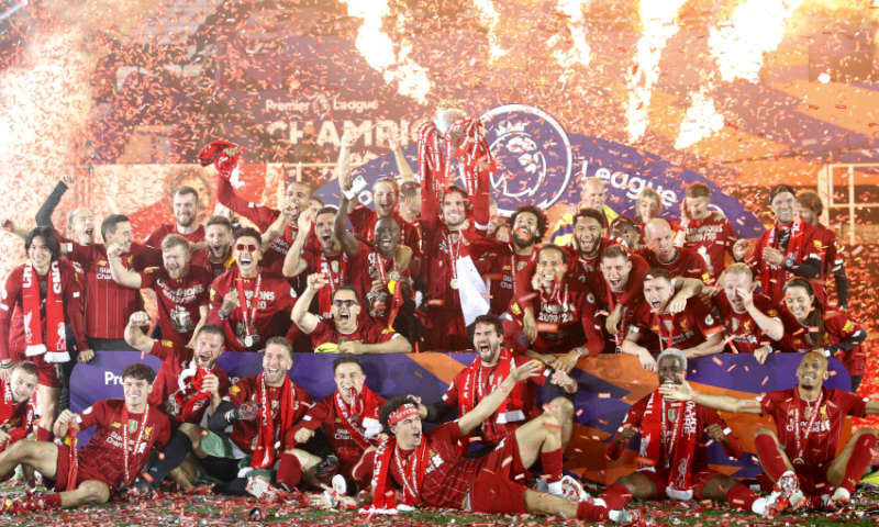 Liverpool Celebrates Winning the Premier League