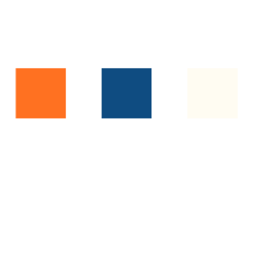 Blue orange palette