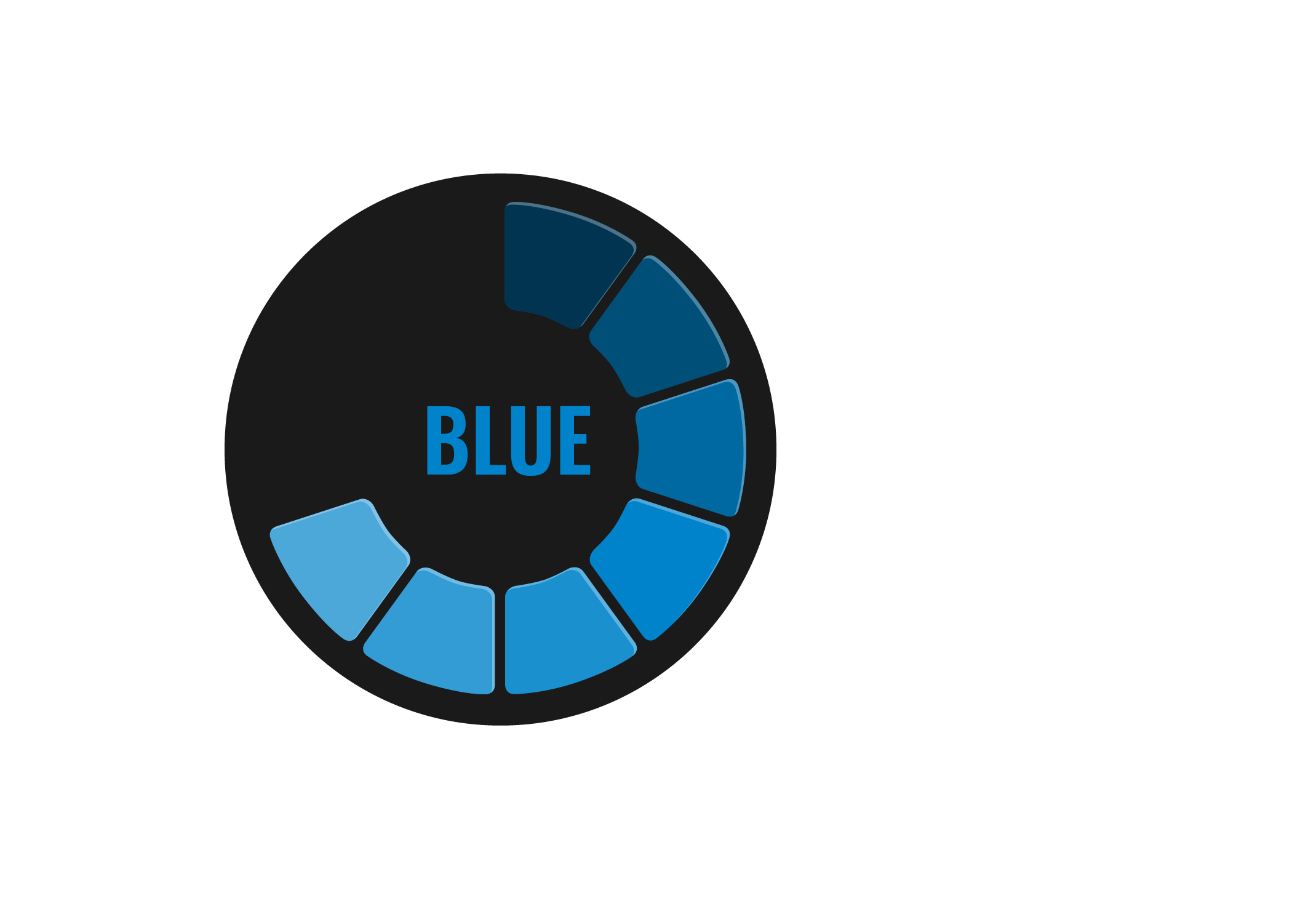Color Psychology - Blue color swatches