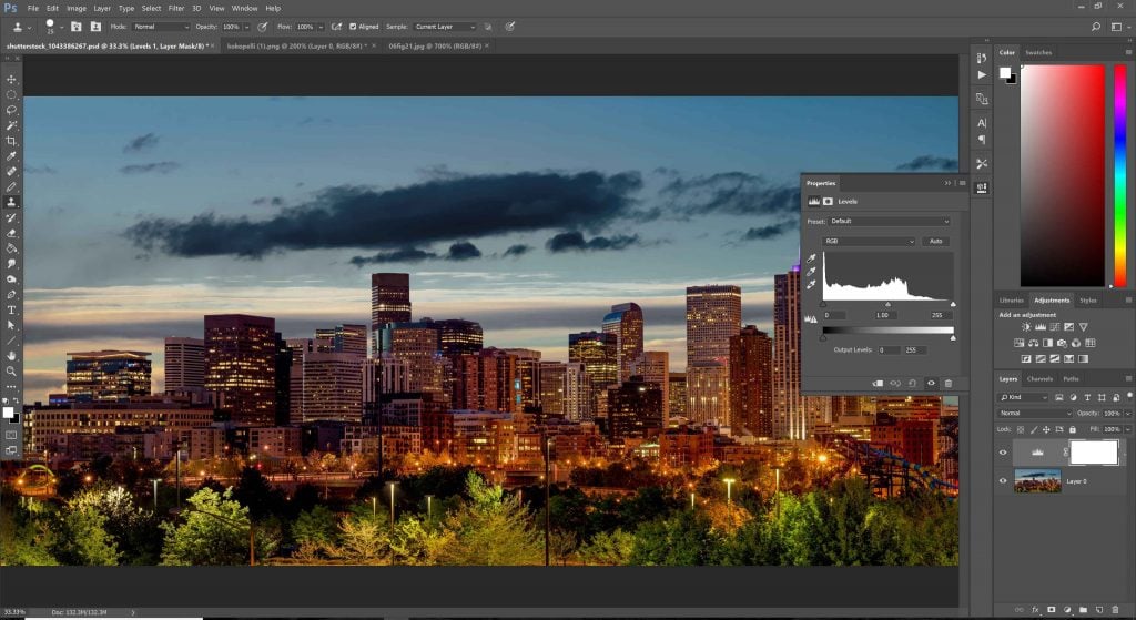 Adjustment Layer creation in Photoshop