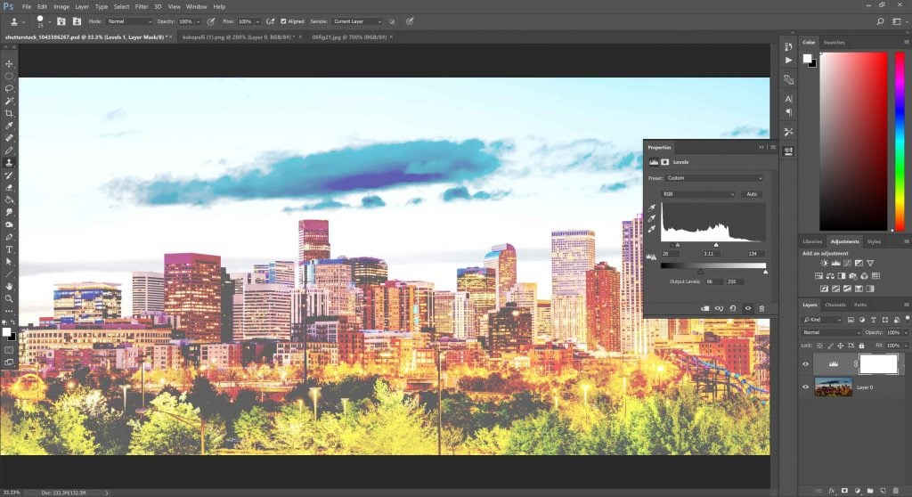 Adjustment layer in Photoshop