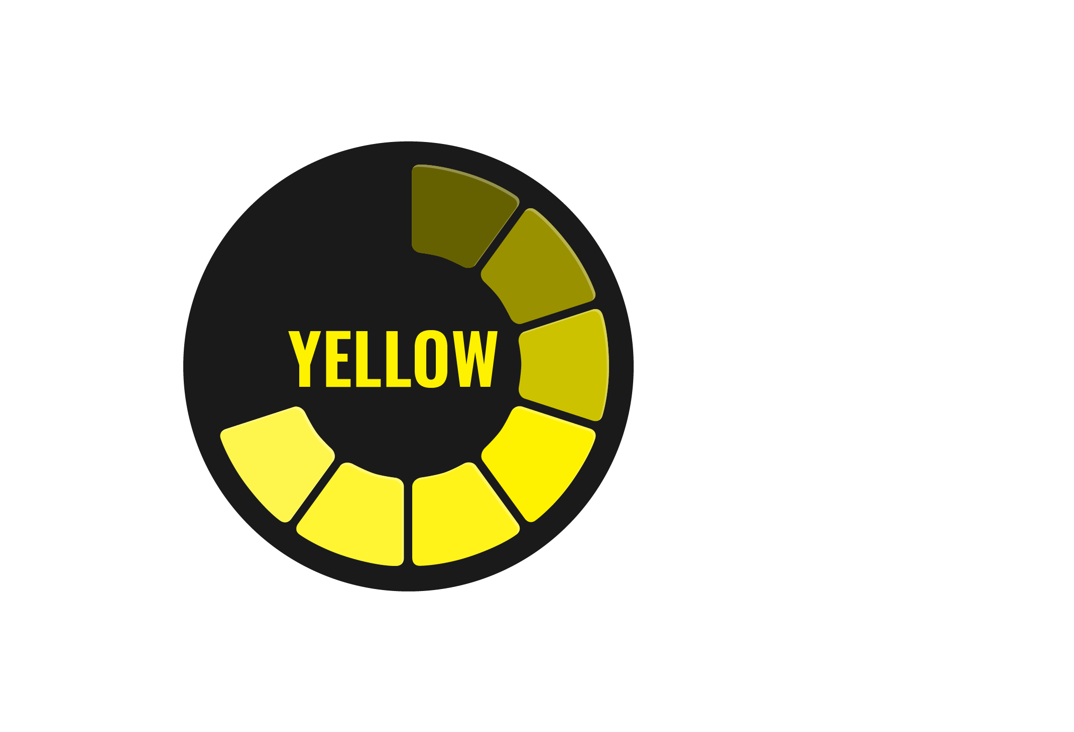 Color Psychology -Yellow color swatches