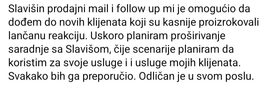 Copywriter rezultati - klijent Milan Apro, email marketing