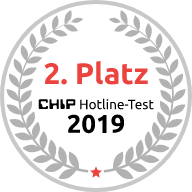 Chip Hotline-Test Auszeichnung für den „Zweiten Platz 2019"