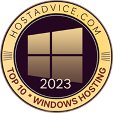 HostAdvice-Auszeichnung für „Top 10 Windows-Hosting 2023“