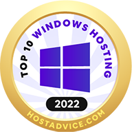 HostAdvice Award Badge for "Top 10 Windows 2022"