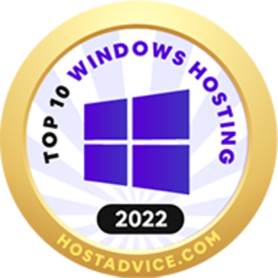 HostAdvice-Auszeichnung für „Top 10 Windows-Hosting 2022“