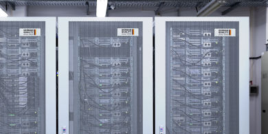 Contabo's server rack setup at a data center.