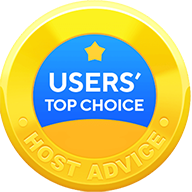 HostAdvice badge for "Users´ Top Choice"