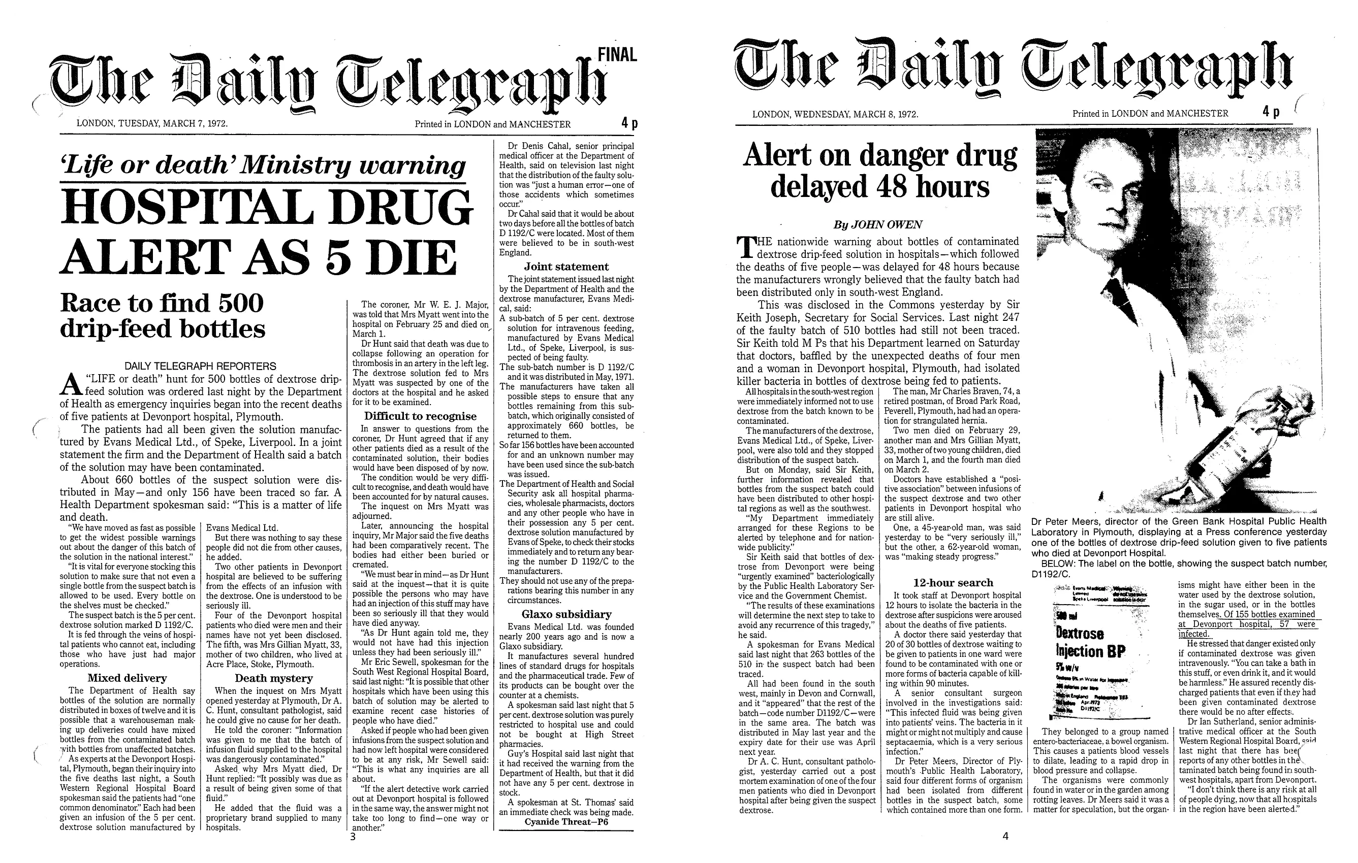 Daily Telegraph - Articles on Devonport Incident