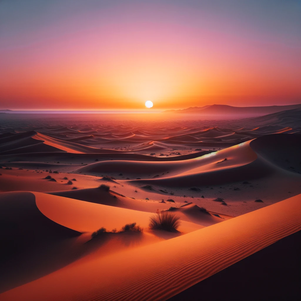 Desert and Sunset