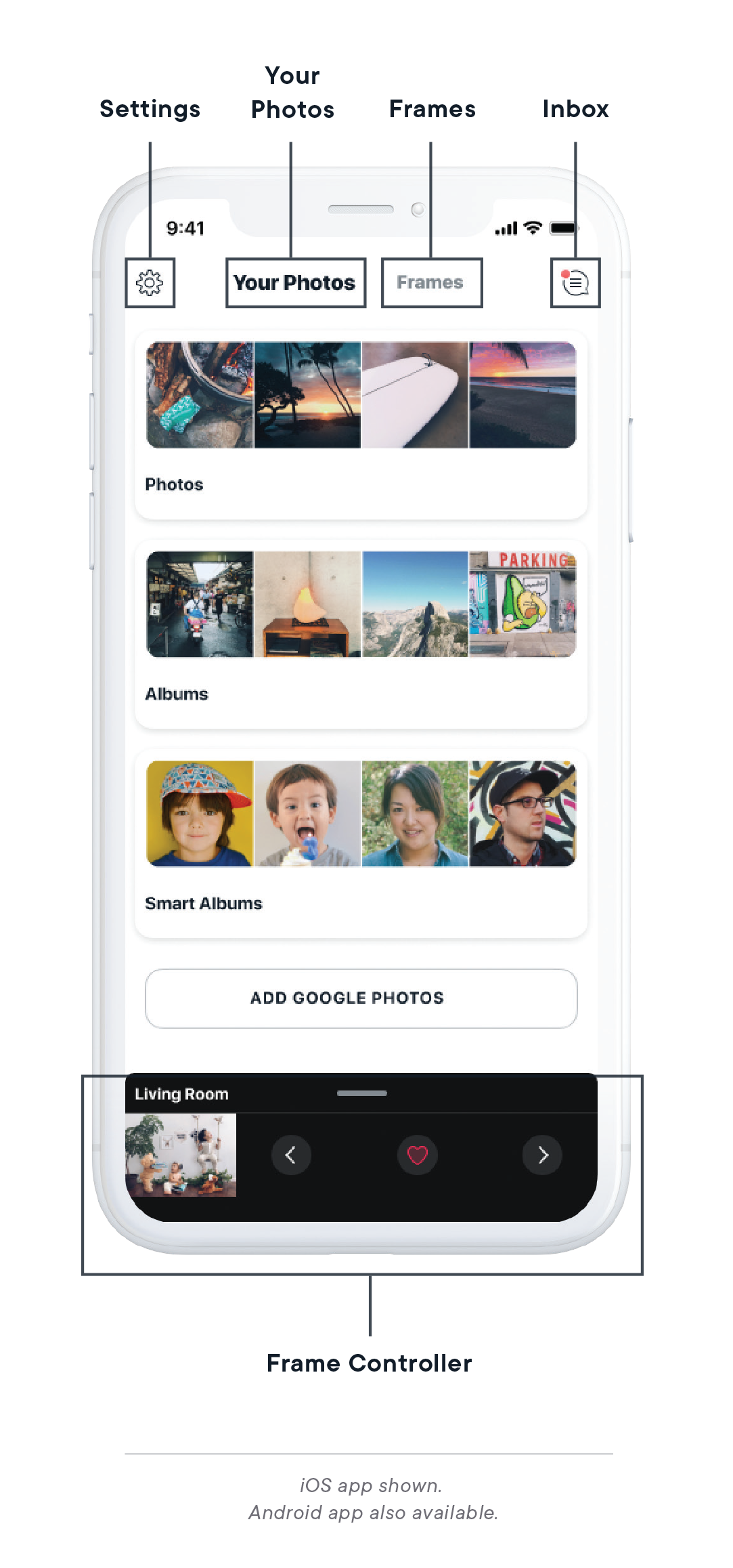 The Best Wifi Smart Digital Picture Frame Aura App Home Screen