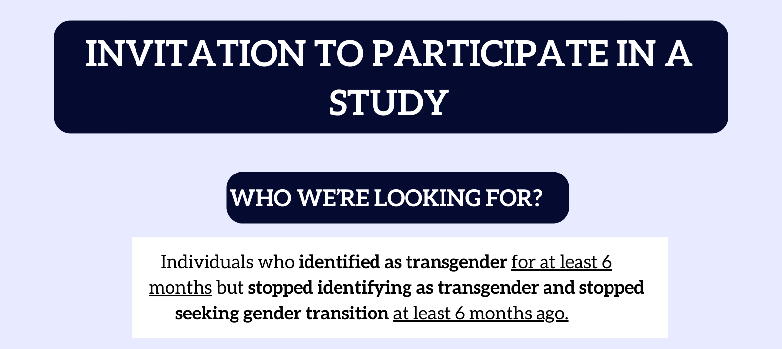 Cover Image for Tutkimus detransitiosta ja desistaamisesta hakee osallistujia