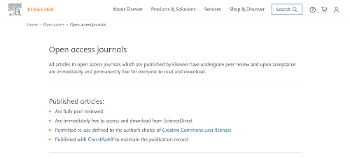 how to search research papers in elsevier