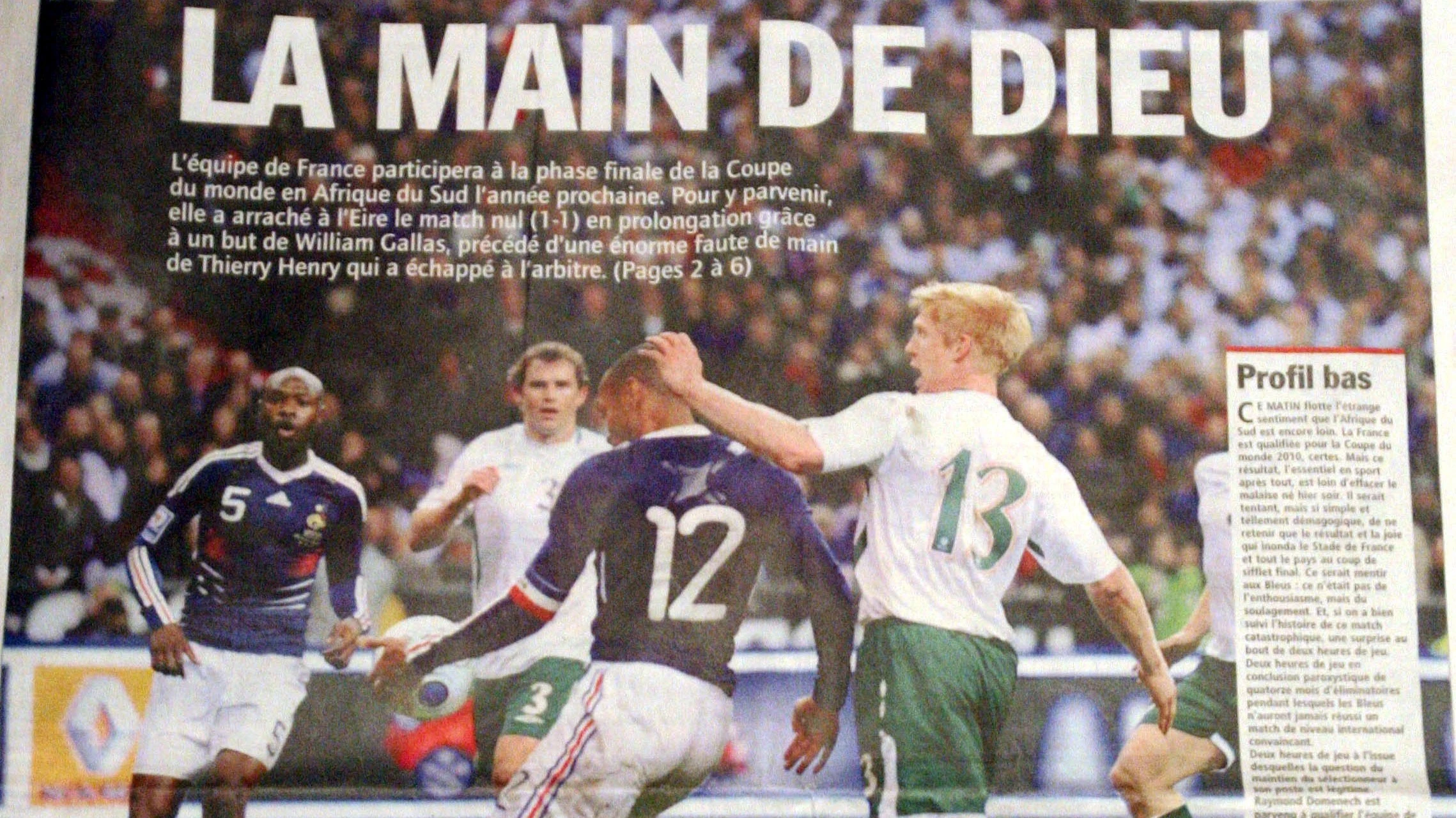 Thierry Henry - L'Equipe front page