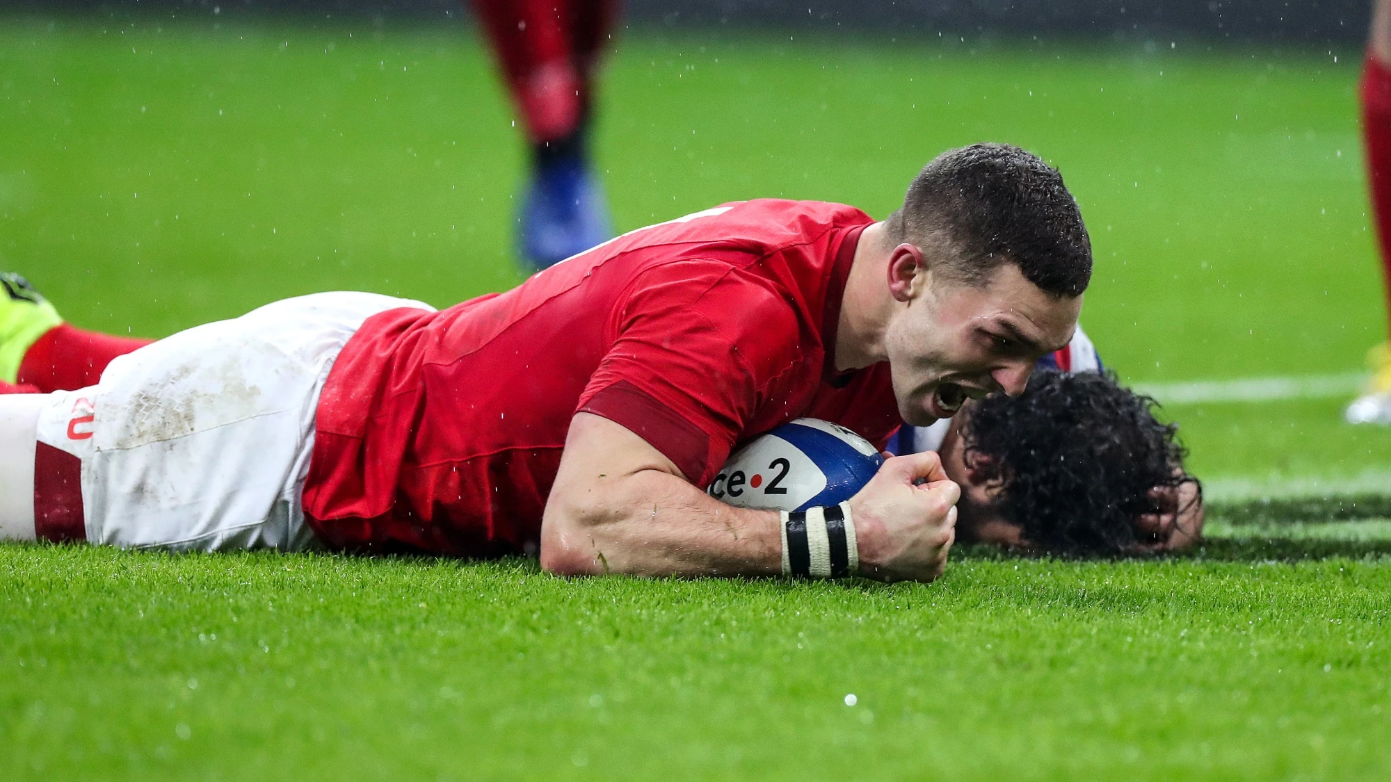 George North scores against France in 2019