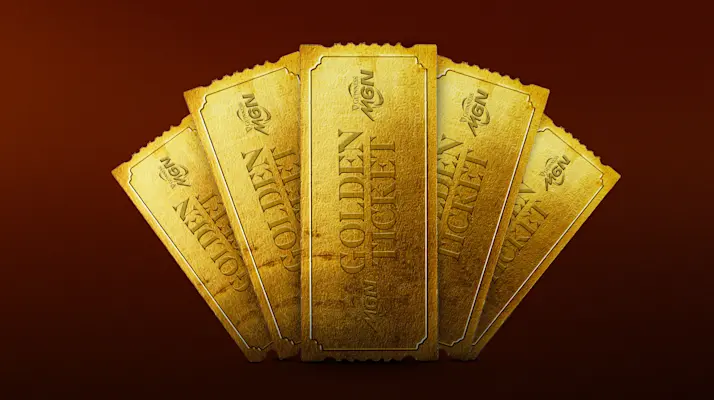 A view of five golden tickets for the Men's Six Nations launch.