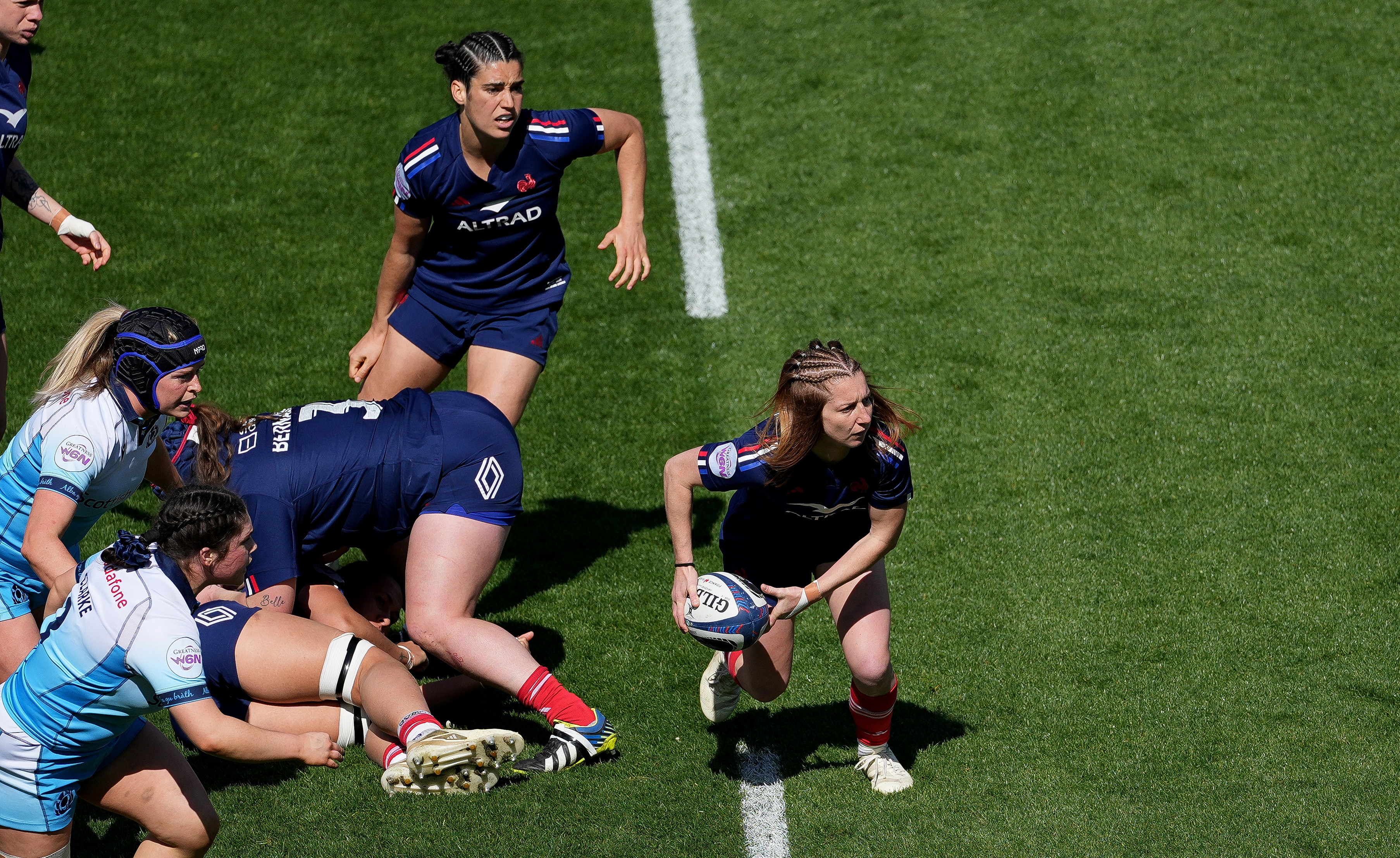 Pauline Bourdon Sansus of France during the 2025 Women‚Äôs Six Nations Championship Round 2 game between France and Scotland in the Stade Marcel Deflandre, La Rochelle, France, Saturday, March 29, 2025 (Photo by Dave Winter / Inpho)