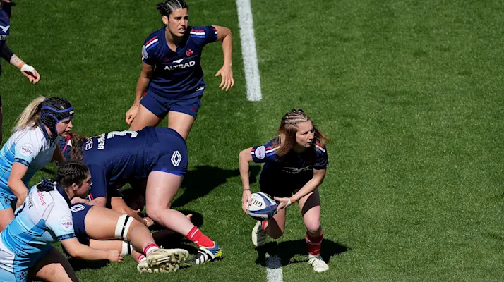 Pauline Bourdon Sansus of France during the 2025 Women’s Six Nations Championship Round 2 game between France and Scotland in the Stade Marcel Deflandre, La Rochelle, France, Saturday, March 29, 2025 (Photo by Dave Winter / Inpho)