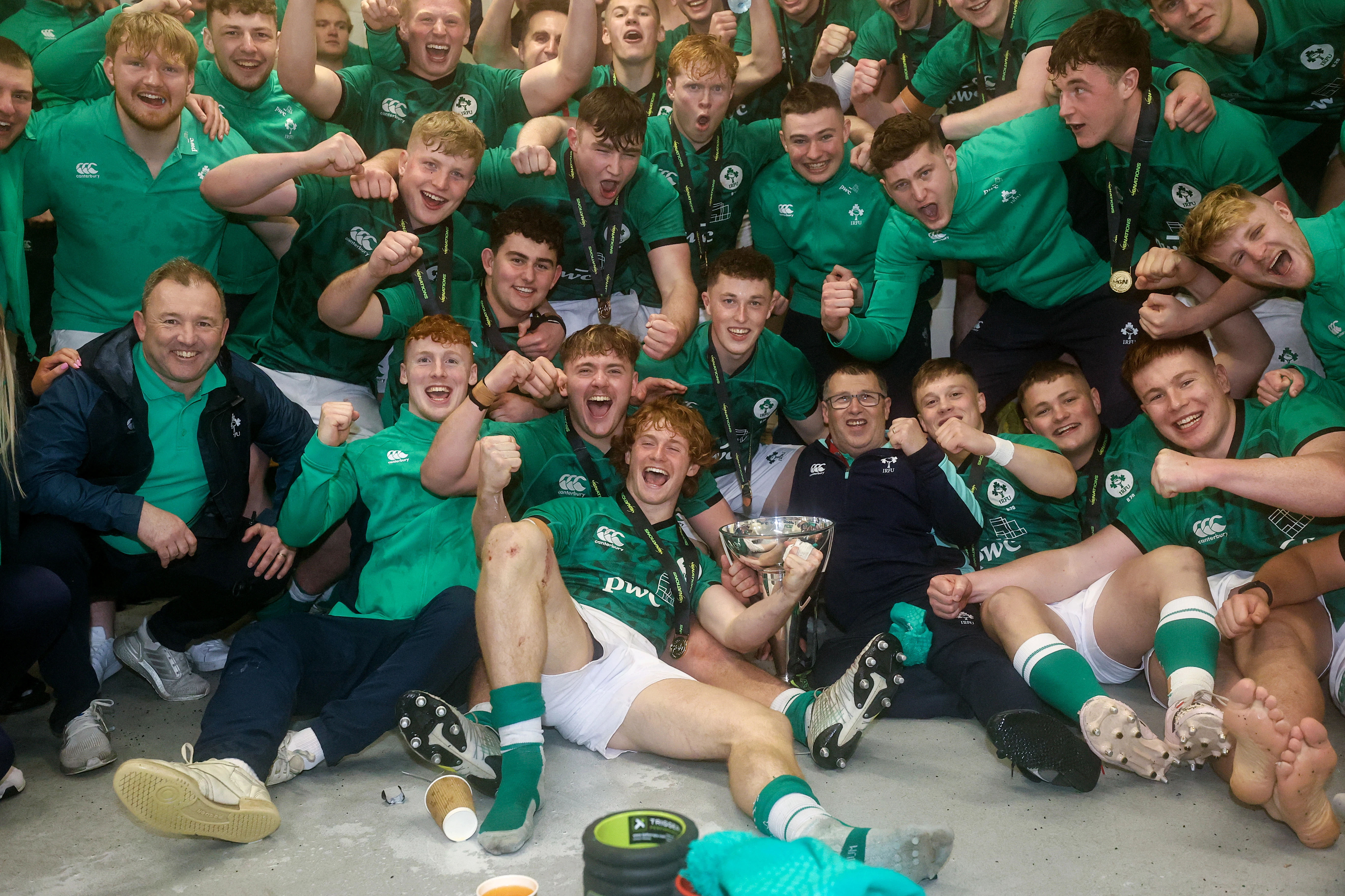 Ireland U20s celebrate 2023 Grand Slam