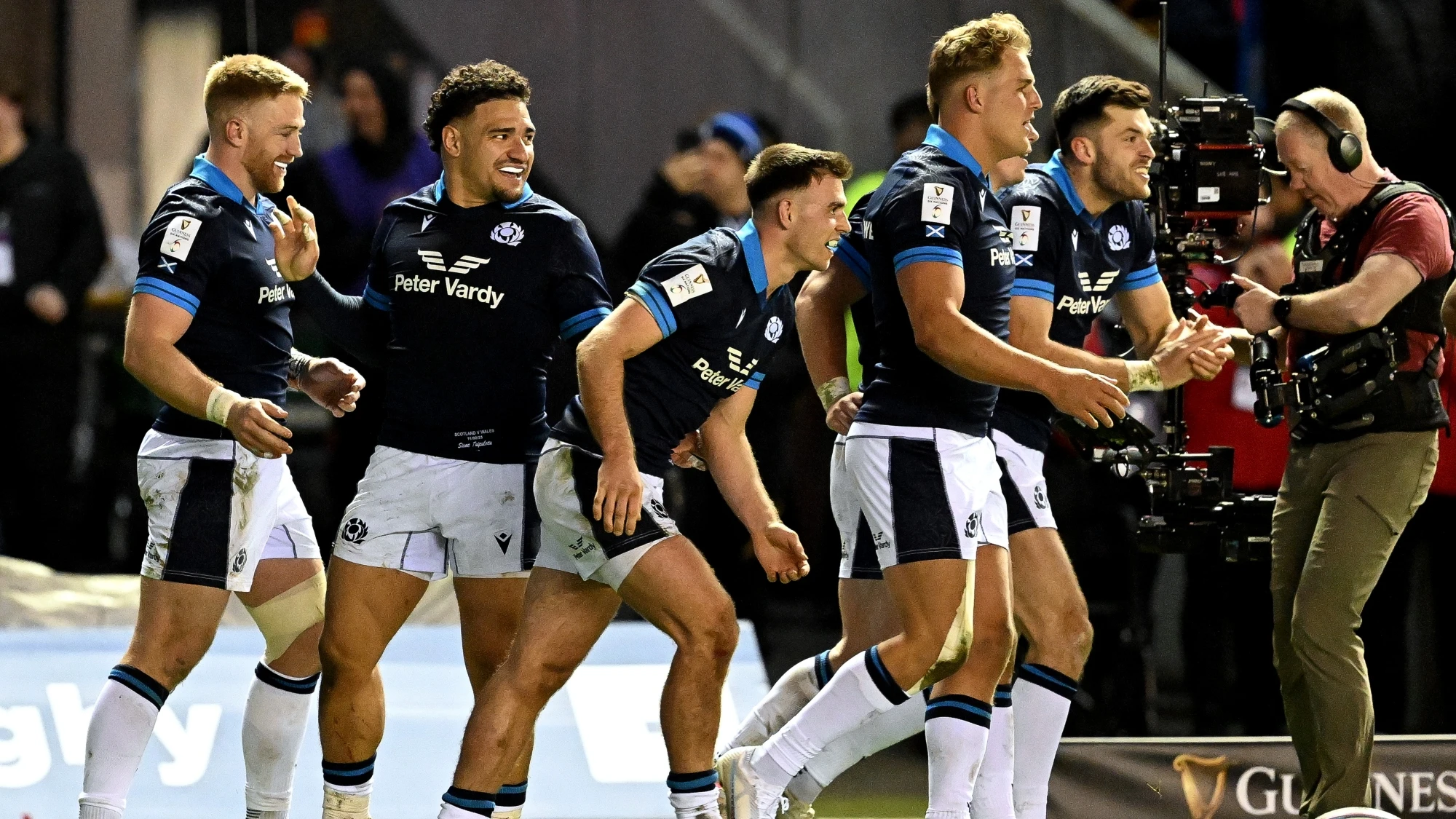 Scotland celebrate against Wales