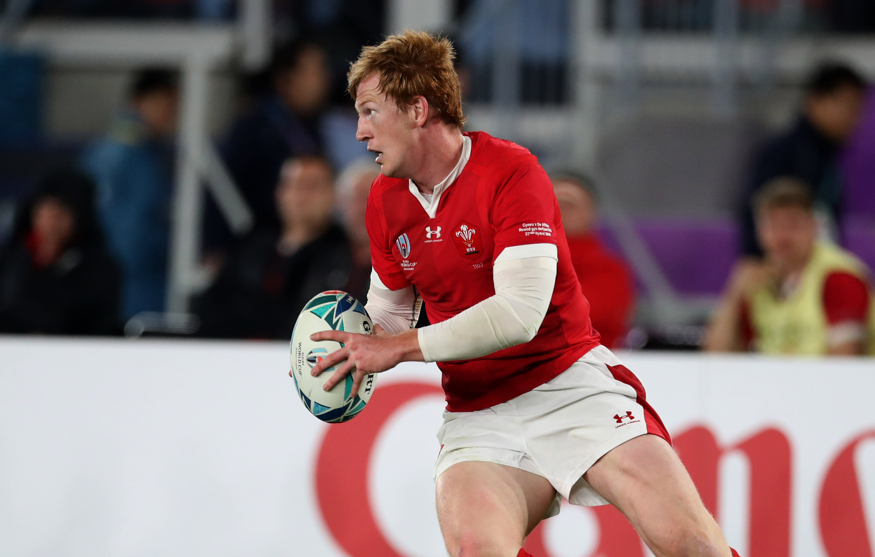 Rhys Patchell in action for Wales during the 2019 World Cup.