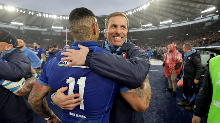 Quesada with Ioane post Wales 25