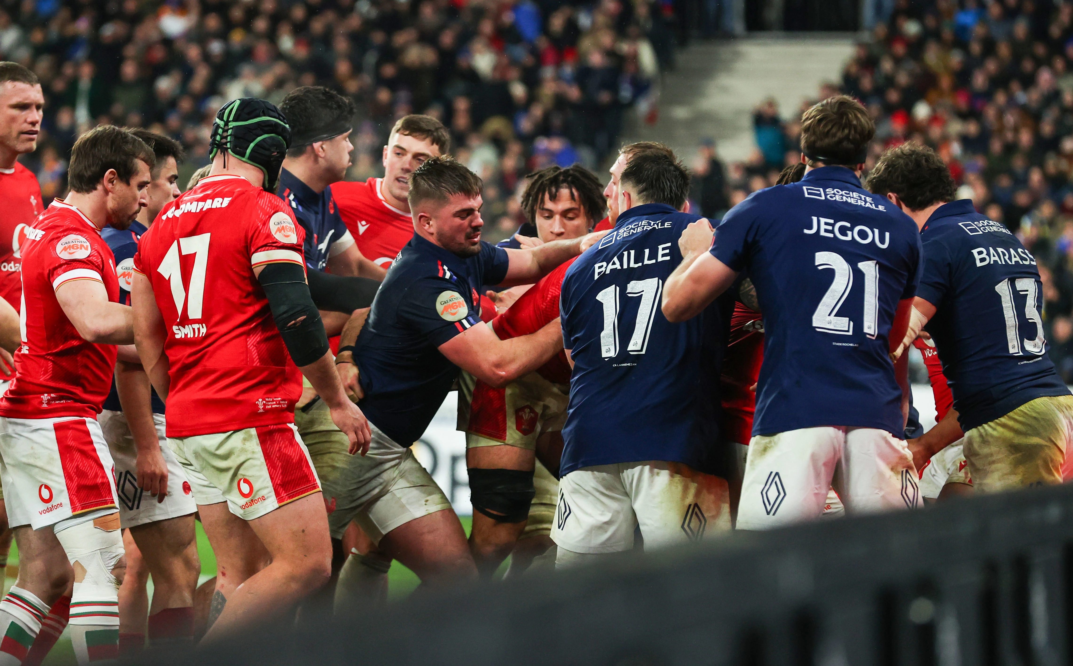 France v Wales scuffle