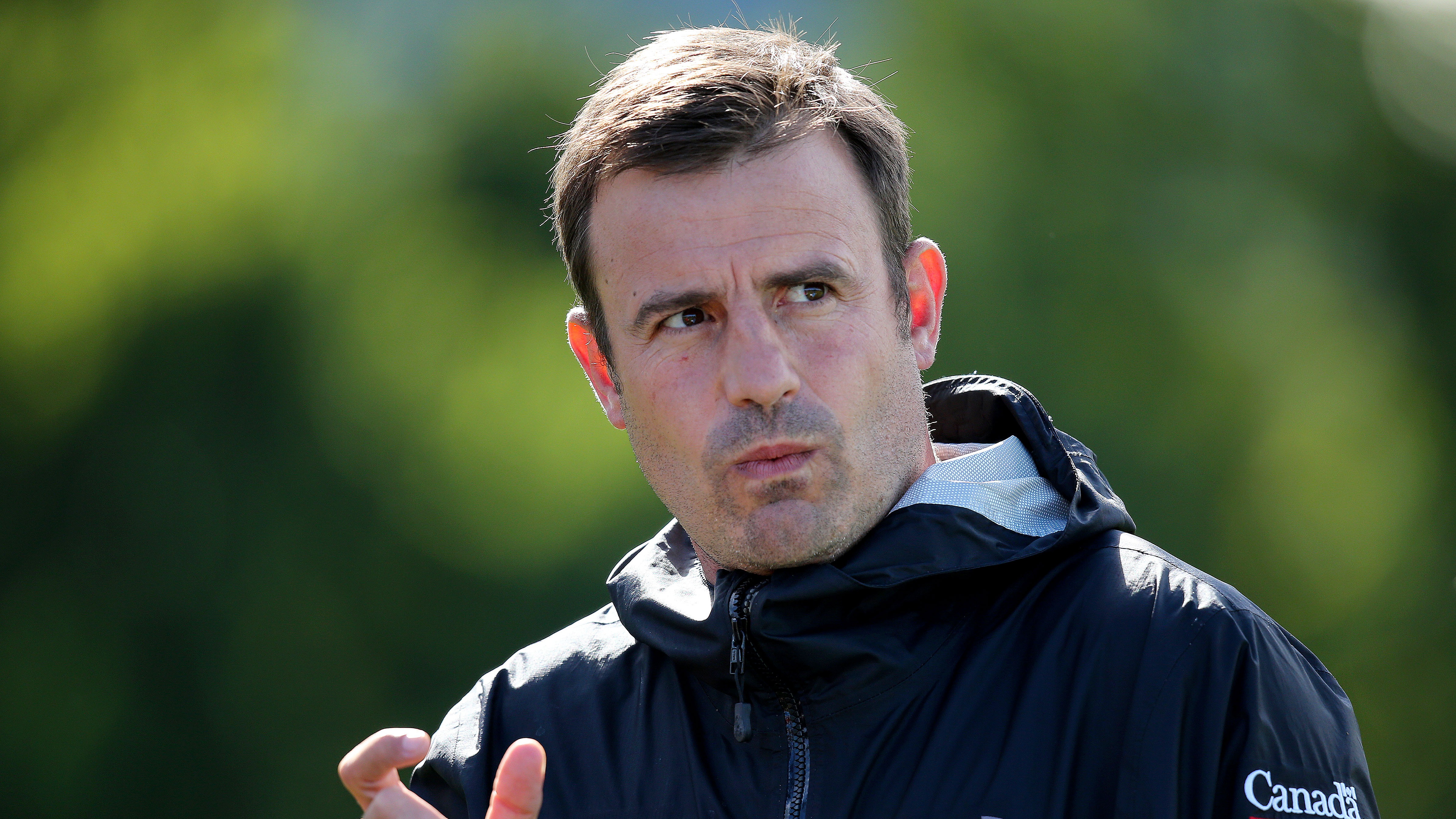 New France Women head coach Francois Ratier in his 2017 days as coach of Canada Women.