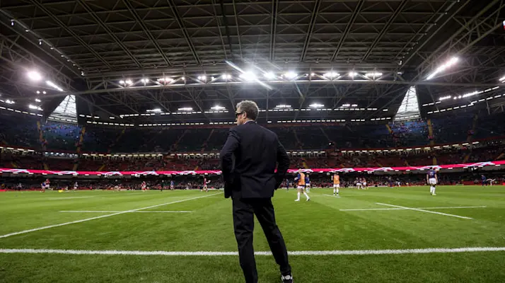 France's Head Coach Fabien Galthié ahead of the 2024 Guinness Six Nations Championship Round 4 between Wales and France in the Principality Stadium, Cardiff, Wales Sunday, March 10, 2024 (Photo by Dan Sheridan / Inpho)