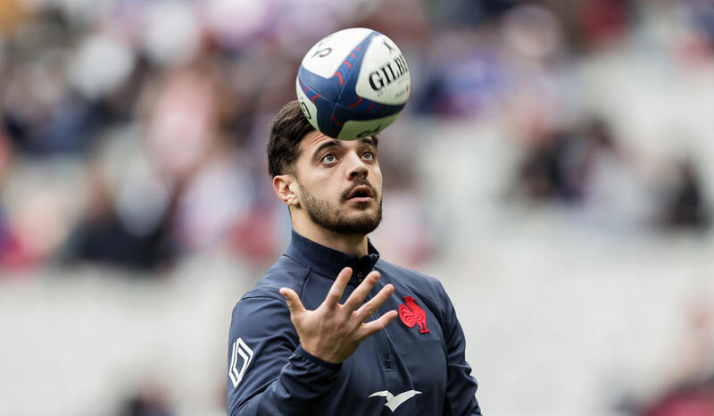 2023 Guinness Six Nations Championship Round 5, Stade de France, Paris, France 18/3/2023
France vs Wales
France‚Äôs Romain Ntamack during the warm-up
Mandatory Credit ¬©INPHO/Laszlo Geczo