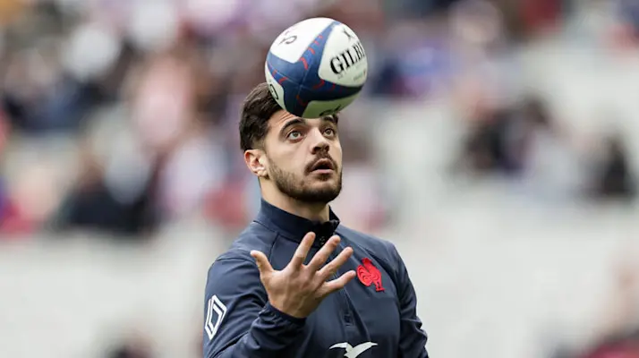 2023 Guinness Six Nations Championship Round 5, Stade de France, Paris, France 18/3/2023
France vs Wales
France’s Romain Ntamack during the warm-up
Mandatory Credit ©INPHO/Laszlo Geczo