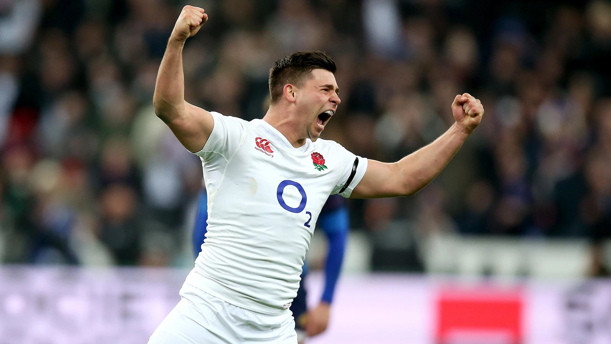Ben Youngs celebrates winning the Grand Slam at the final whistle 19/3/2016