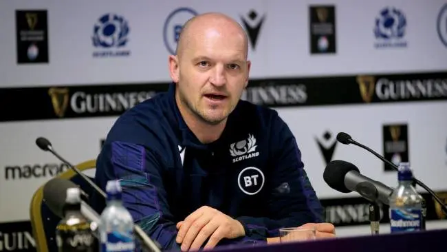 Gregor Townsend during the post match press conference 8/3/2020